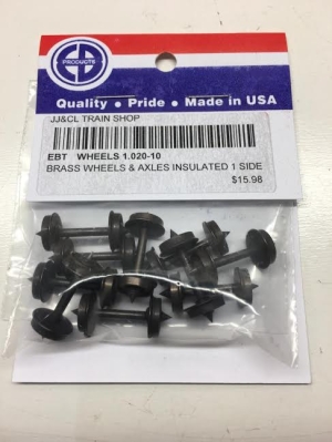 EBT-33'' WHEELS BRASS WHEELS -STEEL AXLES INSULATED 1 SIDE 50PKG EBT-33'' WHEELS BRASS WHEELS -STEEL AXLES INSULATED 1 SIDE 50PKG