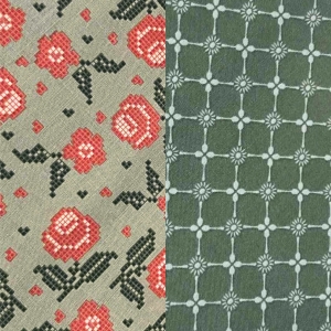 Reversible Pet Bandana - Needle Point Rose Reversible Pet Bandana - Needle Point Rose