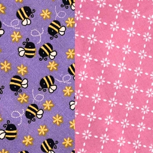 Reversible Pet Bandana - Purple Bees and Pink Reversible Pet Bandana - Purple Bees and Pink