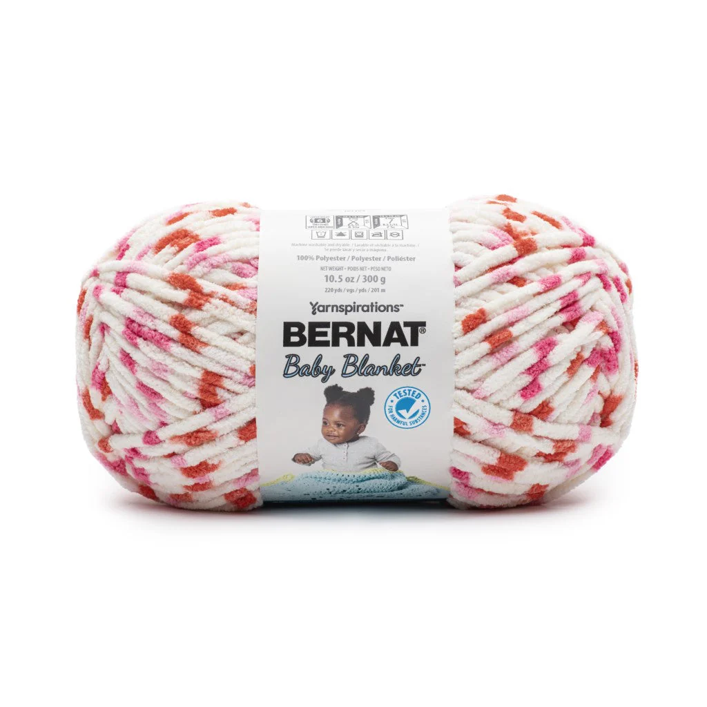 Bernat Baby Blanket - Strawberry Dot