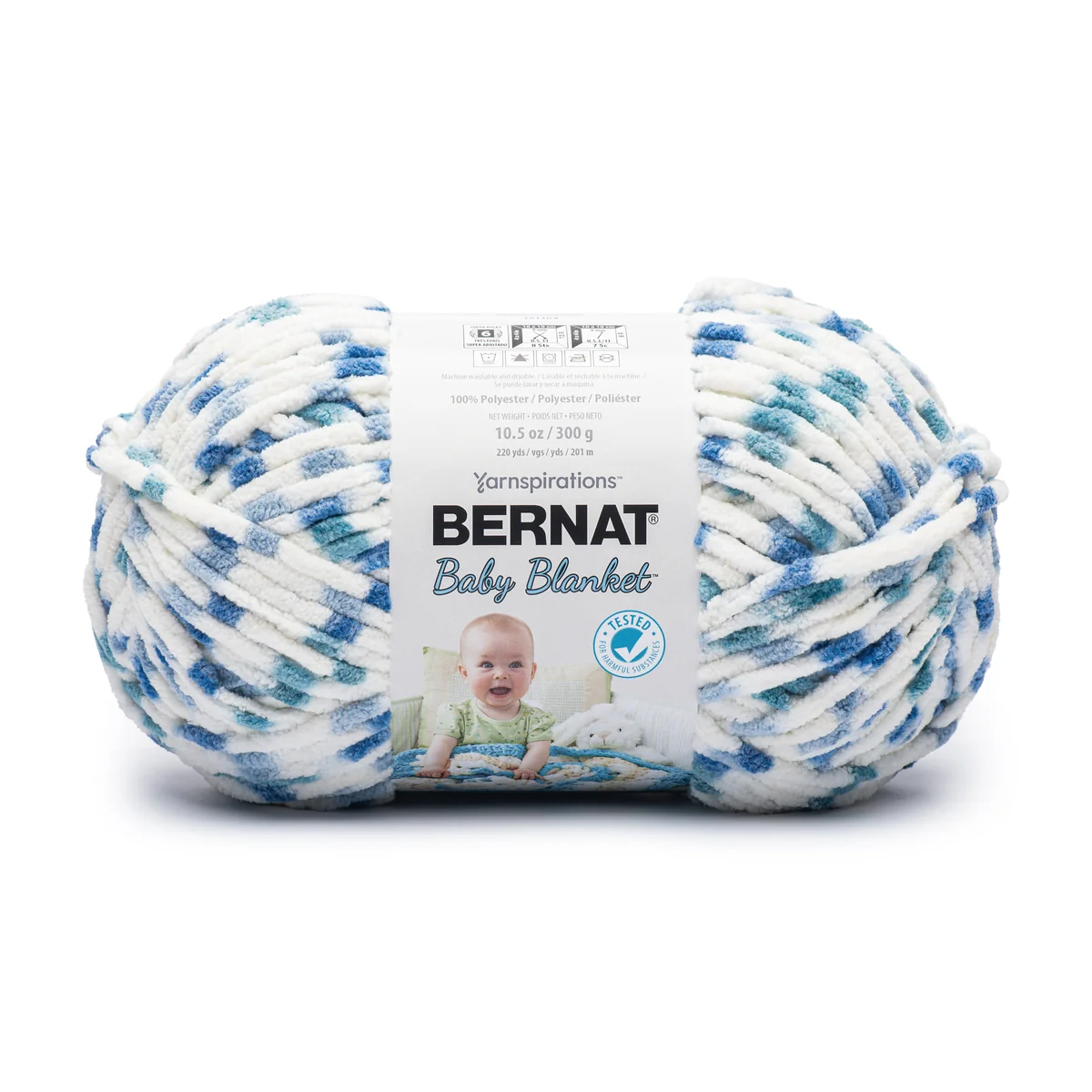 Bernat Baby Blanket - Blueberry Dot