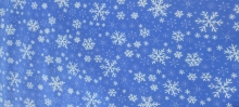 45" Christmas - snowflakes on Blue - 1 yd