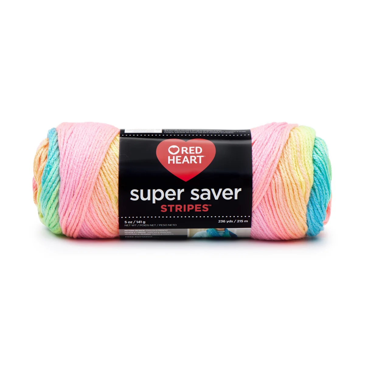 Red Heart Super Saver Stripes - Retro Stripe