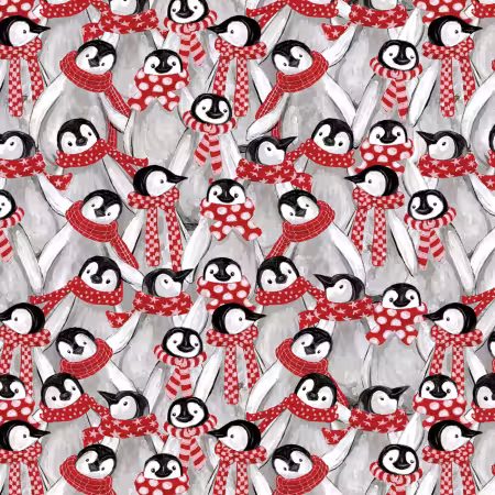 58" Fleece - Penguin Pals Fleece - 1 yd