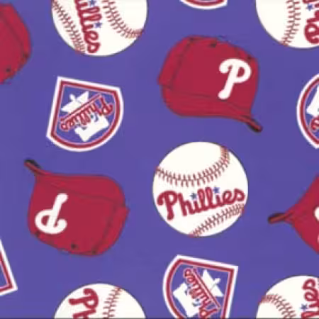 45" MLB Fleece - Phillies - 1 yd
