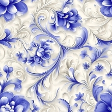 108" Floral - Birthday Cake Royal Purple - 1 yd