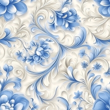 108" Floral - Birthday Cake  Sky Blue - 1 yd