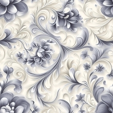 108" Floral - Birthday Cake Steel Gray - 1 yd