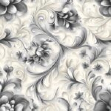 108" Floral - Birthday Cake Stone Gray - 1 yd