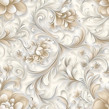 108" Floral - Birthday Cake Vanilla - 1 yd