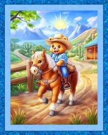 45" Panel - Cactus Cowboy - 1 yd