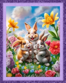 45" Panel - Happy Hopper - 1 yd