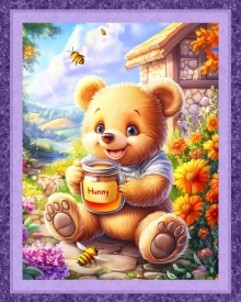 45" Panel - Hunny Bear - 1 yd