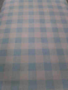 45" baby Blue/white Comfy flannel