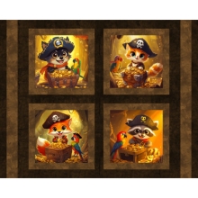 45" Panels - Pirate Buddies  - 1 yd
