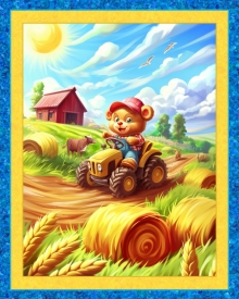 45" Panel - Sunny Bales - 1 yd