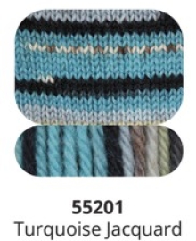 Patron Kroy Socks - Turquoise Jacquard