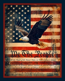 45" Panel - We The People - 1 yd
