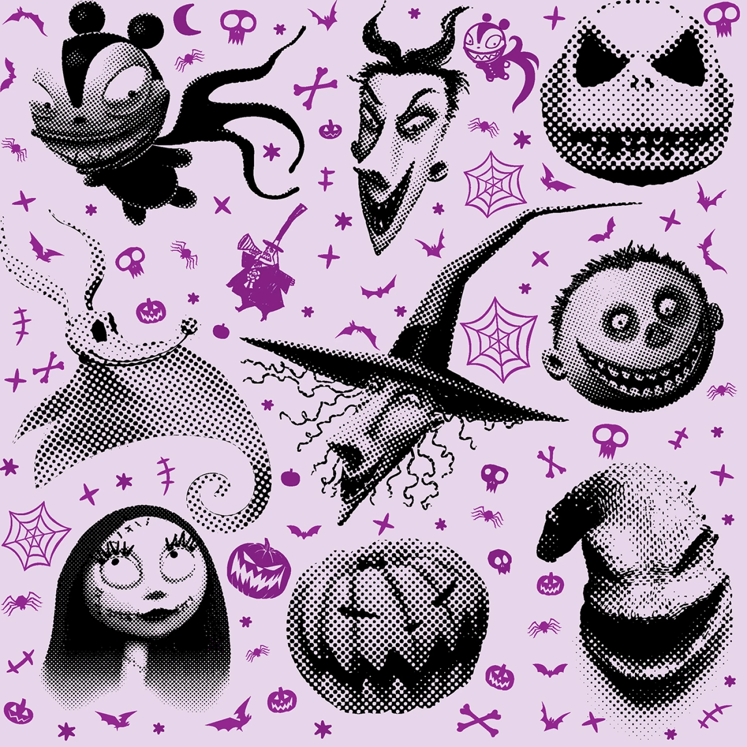 45" Halloween licensed - jack skeleton - 1 yd