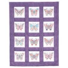 Jack Dempsey - 9" Theme Quilt Block - Butterflies