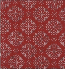45" Christmas - Knit Snow Red - 1 yd
