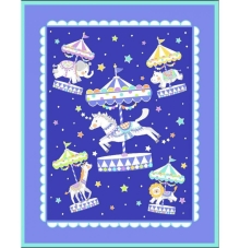 45" Baby Panel - Carousel 4 - 1 yd