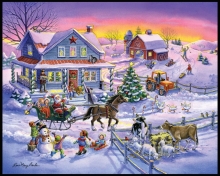 45" panel - Country Christmas - 1 yd