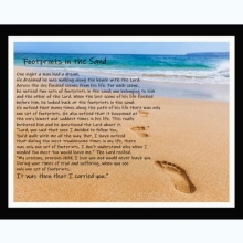 45" Panel -  Footprints in the Sand