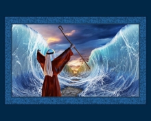 45" Panels - Moses Parts the Sea - 1 yd