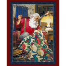 45" Christmas Panel - Quilting Santa - 1 yd