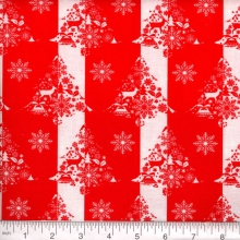 45" Christmas - Tree stripes Red - 1 yd