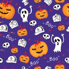 45" Halloween - Pumpkin Phantom Purple - 1 yd