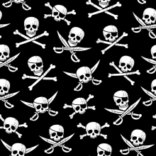45" Novelty - Skulls - 1 yd