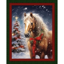 45" Christmas Horse - Panel