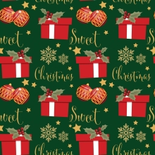 45" christmas - Gift All over - 1 yd