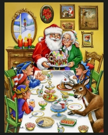 45" Panels - Santa's Table - 1yd