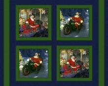 45" Christmas Panel - Crusing with Santa Pillow Panel - 1 yd