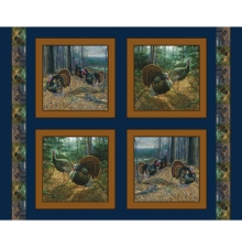 45" Panels -  Struttin It Turkey Pillow Panel - 1 yd