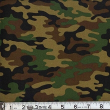 45" Novelty - Kickin Camo army - 1 yd