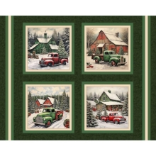 45" Panel - Snow Truck -1 yd