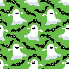 45" Halloween - Ghostly Green - 1 yd