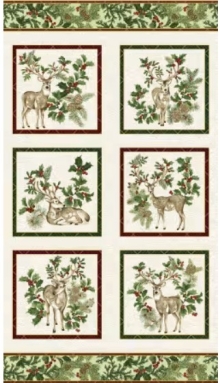 45" christmas - Winter in the Pines Panel - 1 yd