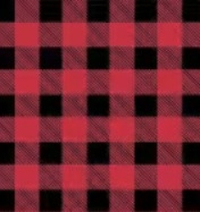 45 Flannel - Buffalo Plaid - Red/black - 1 YD