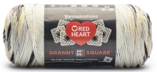 Red Heart Granny Squares - Soft White Shadow
