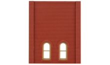 243-30110 HO TWO STORY WALL SECTIONS W/2 LOWER STORY ARCHED WINDOWS-KIT