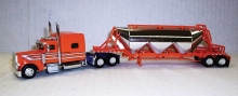 734-SPEC024 HO PETERBILT 389 SLEEPER CAB TRACTOR W/PNEUMATIC BULK TRAILER ASSY