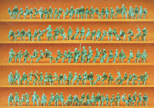 590-16328 HO UNPAINTED FIGURE SET SITTING PEOPLE [PKG 120]