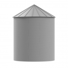 ISE-OBIN18N07 18' O-SCALE GALV STEEL GRAIN BIN KIT 2.66'' CORRUGATION