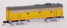 085-69732-03 N MILWAUKEE ROAD EMD F7B LOCO YELLOW # 100B