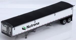 437-6019 HO WILSON 43' GRAIN TRAILER KIT WHITE W/NUTRENE DECALS